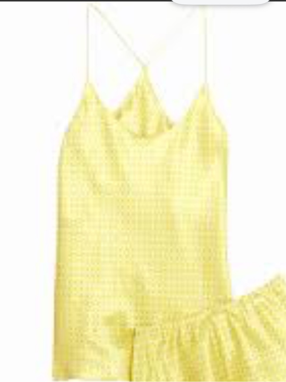 Olivia von Halle Bella Cara Yellow Satin Silk Cami